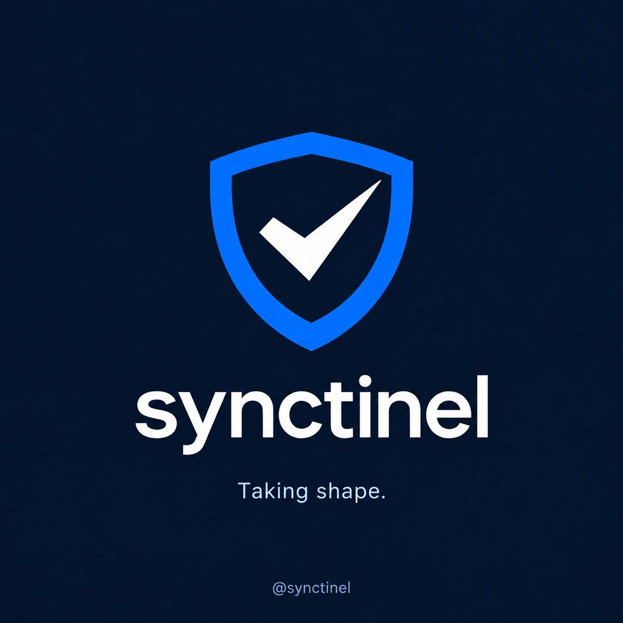 Synctinel logo with the words Taking shape